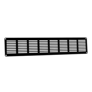 ALU vlak plintrooster 400x80mm zwart