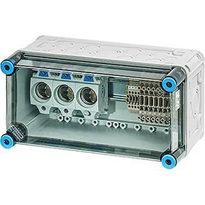 Mi Zekeringkast 3x25A DII +10x meetklemmen BM1 300x150mm