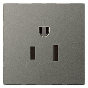 Wandcontactdoos 2P + A USA 15A + Magnesium Arteor