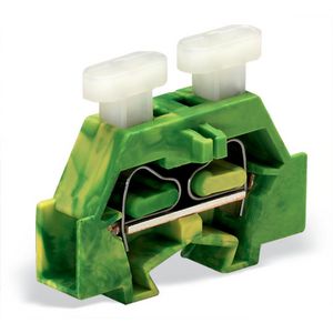 Ruimtebesparende 2-dr. eindklem 2 zijden knop 261-327 VVE=50