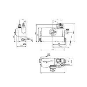 Afvalwaterpomp SOLOLIFT2 WC-3, 3 extra openingen