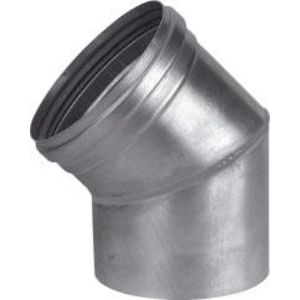 Rookgasbocht 45° Alu-Fix dikw. AL 130mm