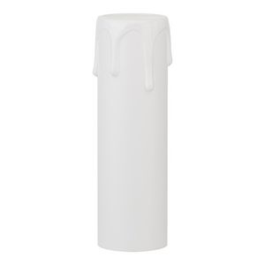 Kaarshuls E14 thermoplast met druppels 24x85mm wit