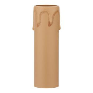 Kaarshuls E14 thermoplast druppels 24x85mm Antiek ivoorkleur