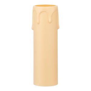 Kaarshuls E14 thermoplast met druppels 24x85mm ivoor