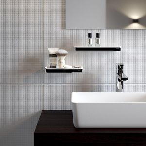 Planchet wit/chroom 210*108mm FRAME WHITE CHROME