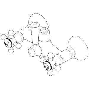 Behuizing douche wand 234x147x150mm Dark Platinum gebors