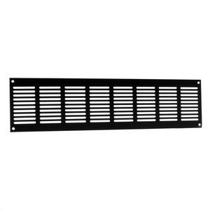 ALU vlak plintrooster 400x100mm zwart