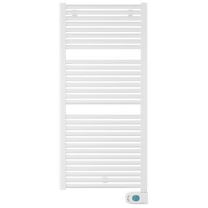 Elektr. badkamerradiator CLAUDIA (1195mm) 1200x400mm 600W wit RAL9016 verkort snoer 25cm