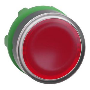Kop drukknop Verlicht Verz. Terugv. 22mm LED Rood