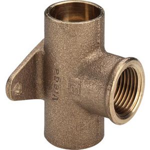 Muurplaat-T-Stuk 15x1/2x15 brons/blank VVE=10