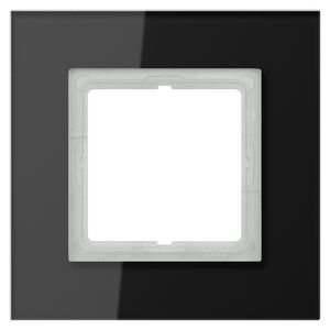 Afdekraam zwart glas 1-voudig LS-plus