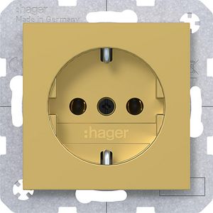 SCHUKO-wandcontactdoos steekklemmen A.x/C.x gold metalic
