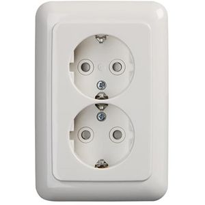 Wandcontactdoos ra dubbel kv diep inb R-alpin (302EUJT-214)