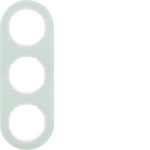 Afdekraam 3-v berker R.Classic Glas polarwit