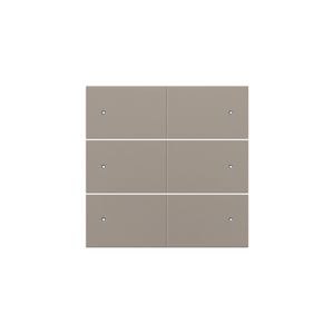 Afwerkingsset 6-voudige pot.vrij knop 24V Led bronze