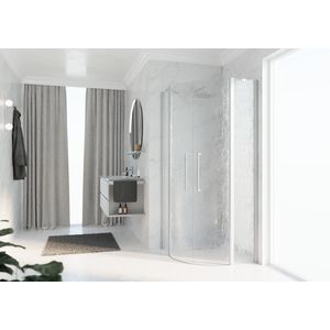 Douchewand Young R2 kwartrond 775-795x2000mm aqua matchroom
