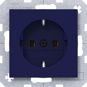 SCHUKO-wandcontactdoos steekklemmen A.x/C.x ocean halfglanzend