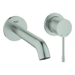 Afbouwdeel 2-gats wandmengkraan 1-hendel essence M-size 183mm supersteel (prof) excl. inbouwdeel