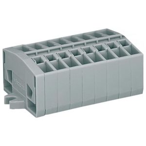 2-draads klemmenstrook z.drukknop+bev.flens 264-108 VVE=50