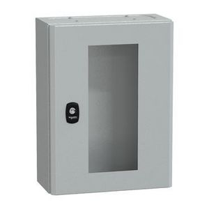 Modulaire kast + ruitdeur 400x300x150mm IP66/IK10 RAL70 S3DM