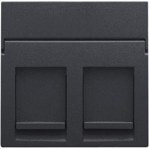 Centraalplaat data 2x RJ anthracite