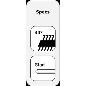 D-kopnagels gegalvaniseerd glad papier lengte 80mm VVE=2500