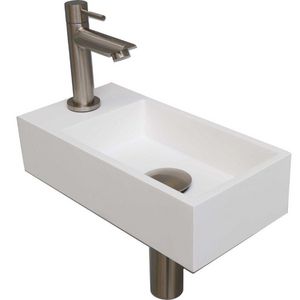 INK Versus Pack Polystone li Mat wit/brushed nickel 36x18