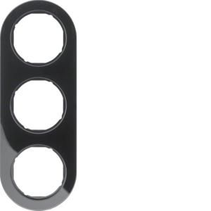 Afdekraam 3-v berker R.Classic zwart glans