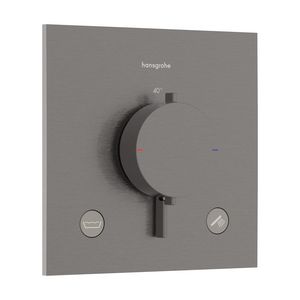 Inbouwthermostaat 2F+zekerheid. EN1717 Ecostat Comfort E Brushed Black Chrome
