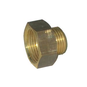 Draad neusstuk 6-kant 1" bi.dr. x 3/4"bt.dr. messing