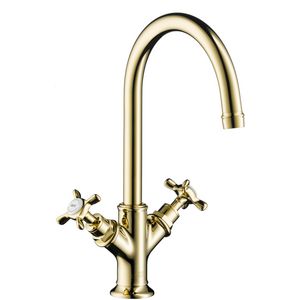 AXOR Montreux 2-hendel wastafelkraan brushed nikkel