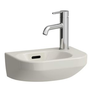 Fontein LUA 36x25cm + kraangat rechts - overloop pergamon