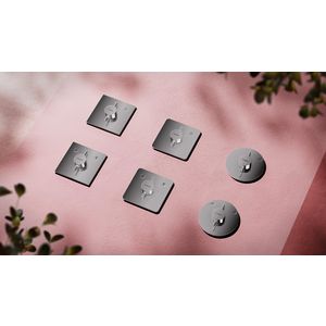 DuoTurn E afbouwdeel tbv inbouwkraan voor 1 functie chroom