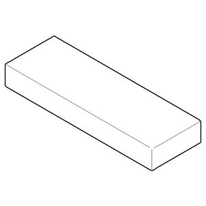 Greep v. spoelgarnituur 90x30x12mm Champagne (22kt Goud)