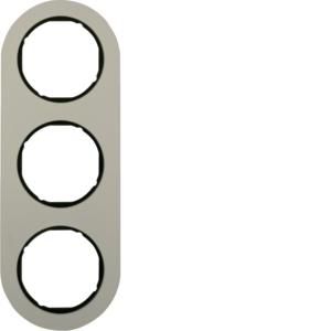 Afdekraam 3-v berker R.Classic aluminium/zwart