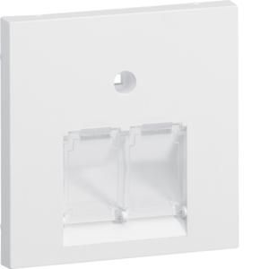 Centraaldeel 55mm data/universeel 2-voudig hal.vrij vwit