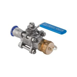 Kogelkraan geflensd MAPRESS RVS 15mm 1 zijde afgedopt G3/4"
