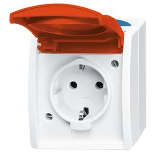 Tekstwandcontactdoos ra kd rood opb IP44 ocean (20 EW/DVN-53)