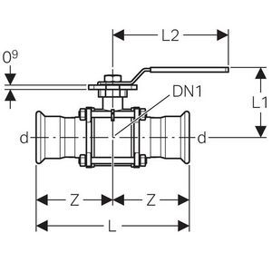 Kogelkraan geflensd MAPRESS RVS 76,1mm 2x pers