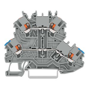2-etageklem Met drukknop Rijg-/rijgklem grijs VVE=50