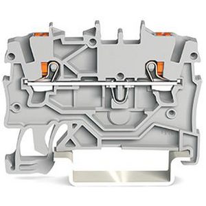 2-draads rijgklem Met drukknop 1 mm² grijs VVE=100