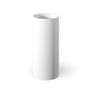 Mineral Pillar Round hoogte 90cm gelcoat toplaag Matt White