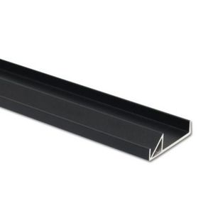 MP4 LED-opbouwprofiel 200cm zw. RAL9005 LED-strips max.10mm