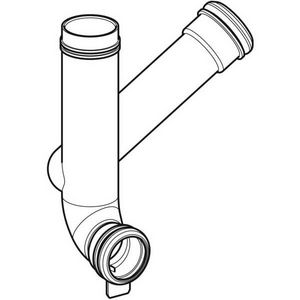 Spoelbocht met aftakking voor geurextractie 12cm