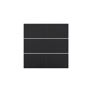 Afwerkingsset 4-voudige pot.vrij knop 24V piano blac