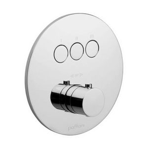 Afbouwdeel CPT019 v. douchemengkraan rond 3 uitgangen thermostatisch chroom