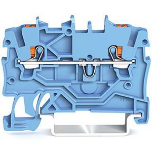 2-draads rijgklem Met drukknop 1 mm² blauw VVE=100