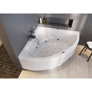 Whirlpool Neo Rihopool 150x150cm systeem BLISS rechts hoogglans wit