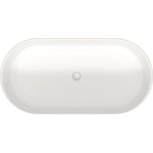 Soleil by Starck #700516 Bad wit Mat 160x80cm ovaal 2 rugsteunen incl. poten + afvoergarnituur